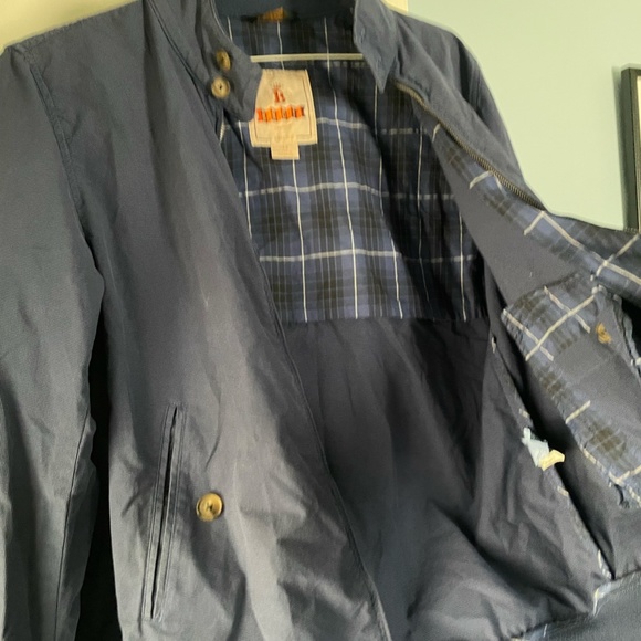 Barracuta G9 Harrington Jacket Size 42 M/L Blue Houndstooth - Picture 5 of 9